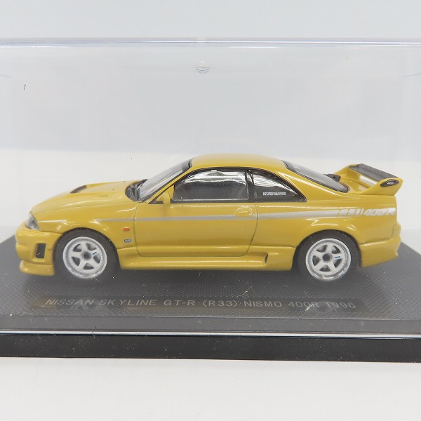 実際に弊社で買取させて頂いたEBBRO/エブロ 1/43 ニッサン スカイライン GT-R R33 ニスモ 400R 1996 イエロー/709の画像 1枚目