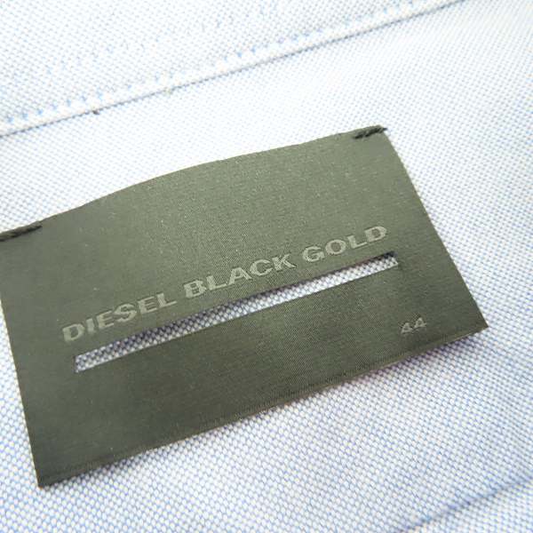 実際に弊社で買取させて頂いたDIESEL BLACK GOLD/ディーゼル ブラックゴールド ニット切替オックスフォードシャツ/size：44の画像 2枚目