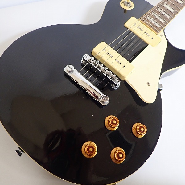 実際に弊社で買取させて頂いた★Epiphone/エピフォン Custom Shop Limited Edition Les Paul 56 EBONY/レスポール ソフトケース付の画像 4枚目