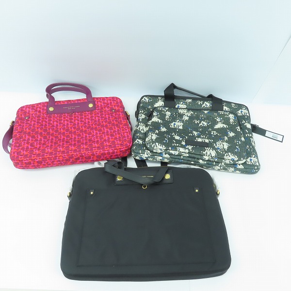 実際に弊社で買取させて頂いた【未使用】Marc by Marc Jacobs/マークバイマークジェイコブス 2WAY PCケース マルチ総柄/レオパード/無地 3点セット