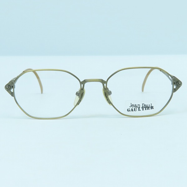 実際に弊社で買取させて頂いたJean Paul GAULTIER/ジャンポールゴルチェ ヴィンテージ メガネフレーム ゴールド 55-6106の画像 1枚目