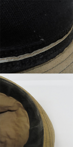 実際に弊社で買取させて頂いたCA4LA/カシラ ブラック×カーキ系 中折れハットの画像 9枚目