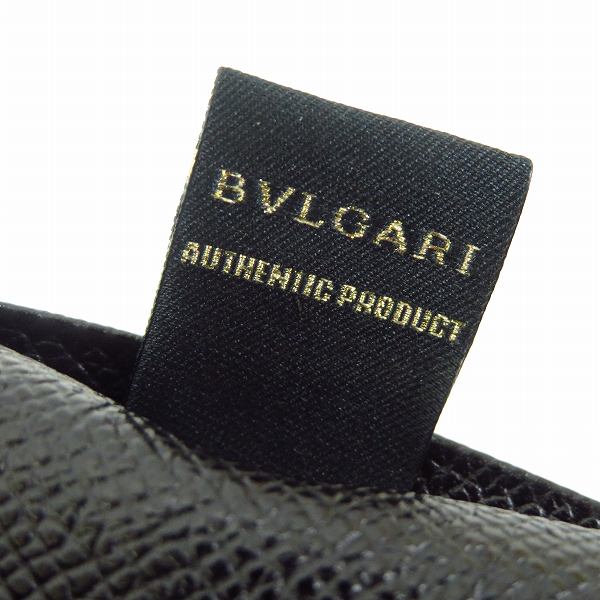 実際に弊社で買取させて頂いたBVLGARI/ブルガリ 二つ折り 長財布/ウォレット ブラックの画像 6枚目