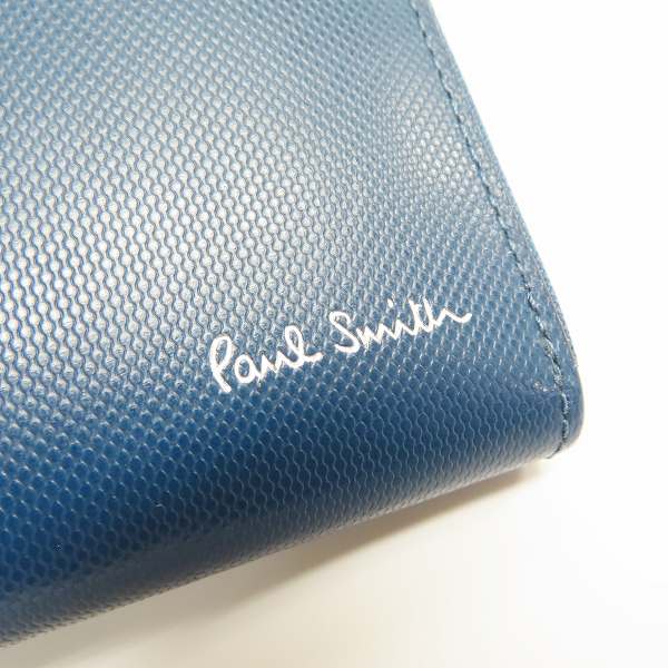 実際に弊社で買取させて頂いたPaul Smith/ポールスミス L字ファスナー ウォレット/長財布 ブルーの画像 6枚目