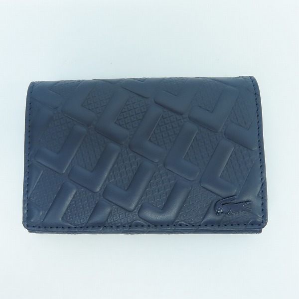 実際に弊社で買取させて頂いたLACOSTE/ラコステ CHANTACO/シャンタコ 牛革レザー L字型押し 名刺入れ/カード入れ NH0122K