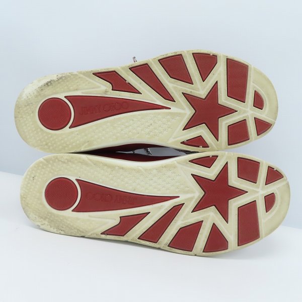 実際に弊社で買取させて頂いたJIMMY CHOO/ジミーチュウ 193HAWAII/M レザー スニーカー レッド/41の画像 2枚目
