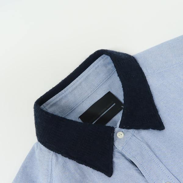 実際に弊社で買取させて頂いたDIESEL BLACK GOLD/ディーゼル ブラックゴールド ニット切替オックスフォードシャツ/size：44の画像 5枚目