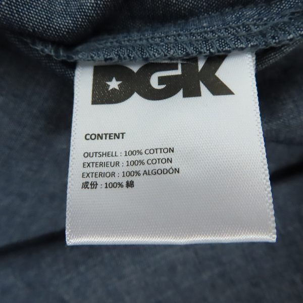 実際に弊社で買取させて頂いたDGK/ディージーケー S/S 半袖 ベースボールシャツ Size：Sの画像 3枚目