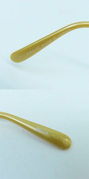 実際に弊社で買取させて頂いたJean Paul GAULTIER/ジャンポールゴルチェ ヴィンテージ メガネフレーム ゴールド 55-6104の画像 5枚目