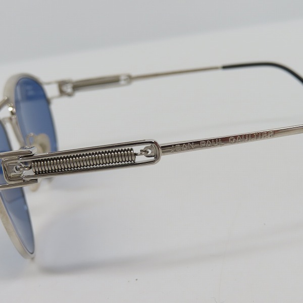 実際に弊社で買取させて頂いたJean Paul GAULTIER/ジャンポールゴルチエ ヴィンテージ バネデザイン サングラス/アイウェア シルバー 56-5107の画像 6枚目