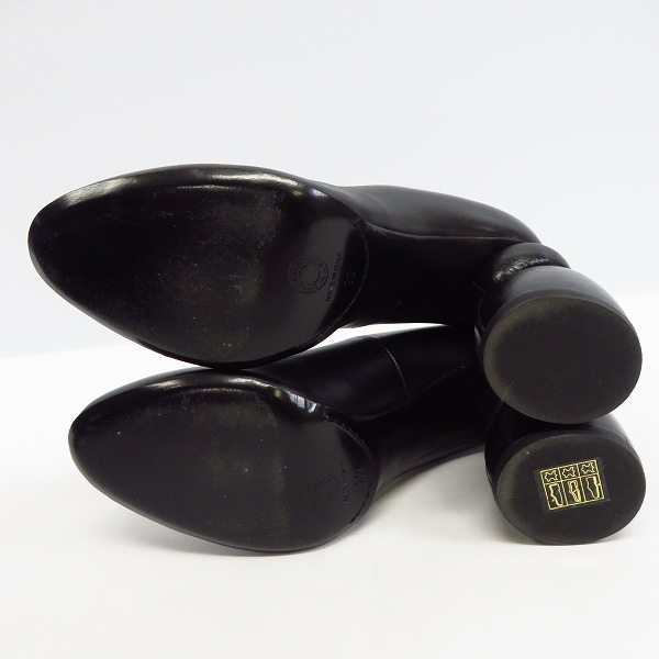 実際に弊社で買取させて頂いたDRIES VAN NOTEN/ドリスヴァンノッテン パンプス 黒 WS21/158/QU475/39の画像 2枚目