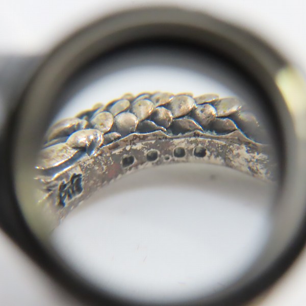 実際に弊社で買取させて頂いた【ギャラ付き】Bloody Mary/ブラッディマリー 四神-青龍 リング w/ブルーダイヤモンド/13号の画像 6枚目