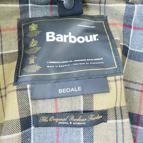 実際に弊社で買取させて頂いたBarbour/バブアー BEDALE JACKET/ビデイル 襟コーデュロイ オイルドジャケット MWX0018NY9138/38の画像 2枚目