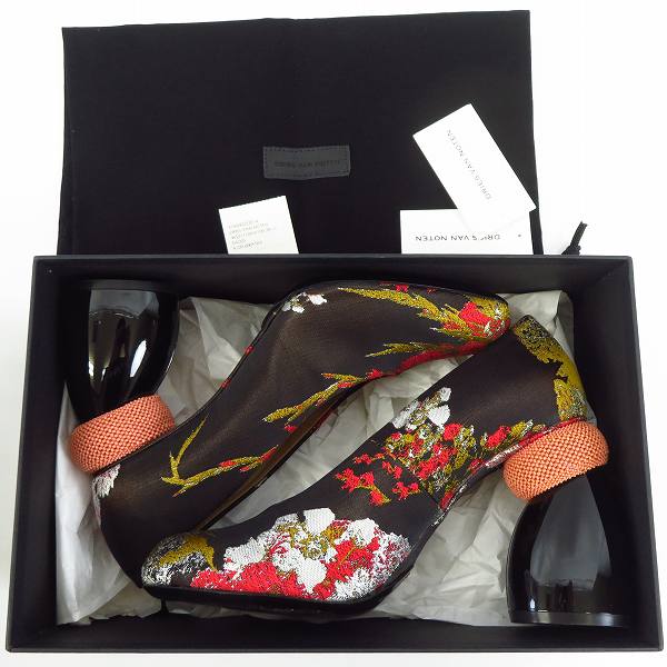 実際に弊社で買取させて頂いたDRIES VAN NOTEN/ドリスヴァンノッテン パンプス 花柄 刺繍 WS21/159/QU487/38.5の画像 8枚目
