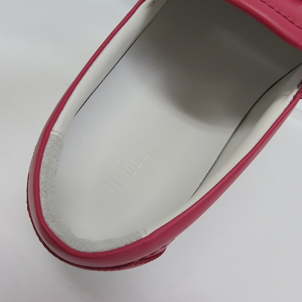 実際に弊社で買取させて頂いたJIMMY CHOO/ジミーチュウ  スリッポン レザー スニーカー スタースタッズ GROVE OMX 191/42の画像 4枚目