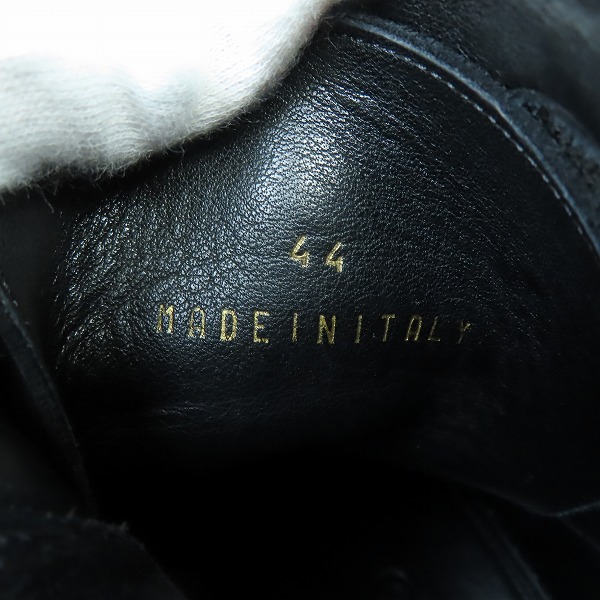 実際に弊社で買取させて頂いたJIMMY CHOO/ジミーチュウ Kurt Black Suede Lace Up Boots スウェードレザー サイドジップブーツ 44の画像 5枚目