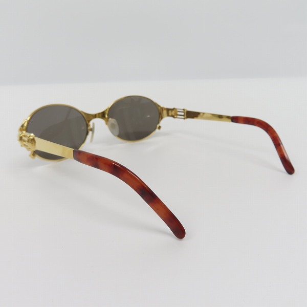 実際に弊社で買取させて頂いたJean Paul GAULTIER/ジャンポールゴルチエ ヴィンテージ オーバルフレーム サングラス/アイウェア ゴールド 56-5106の画像 2枚目