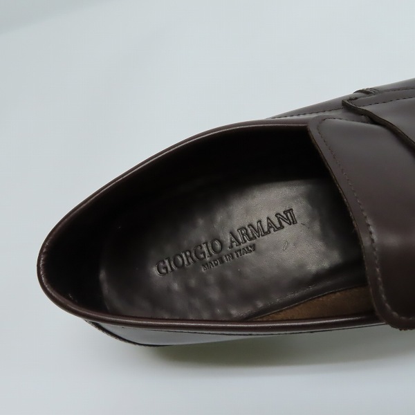 実際に弊社で買取させて頂いたGIORGIO ARMANI/ジョルジオアルマーニ コインローファー/UK9.5の画像 4枚目