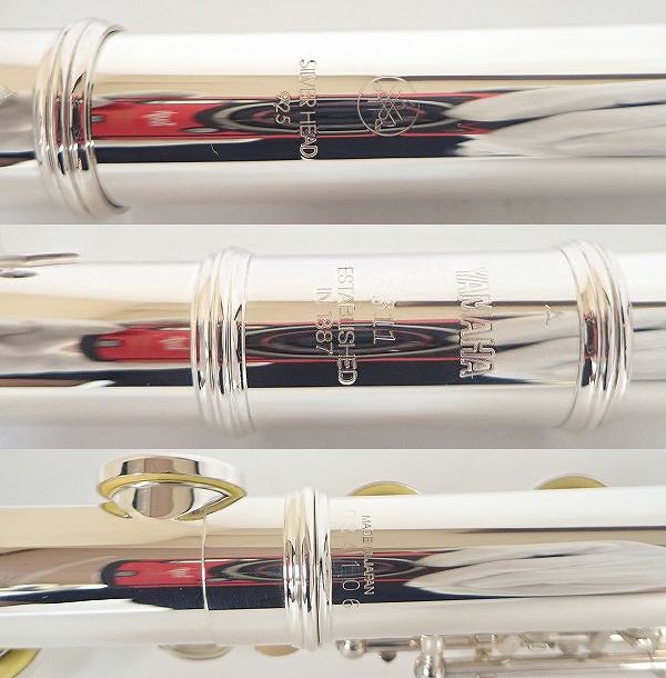 実際に弊社で買取させて頂いたYAMAHA/ヤマハ YFL-311/YFL311 フルート 頭部管銀製 Eメカ付 ハードケース・ケースカバー付の画像 4枚目