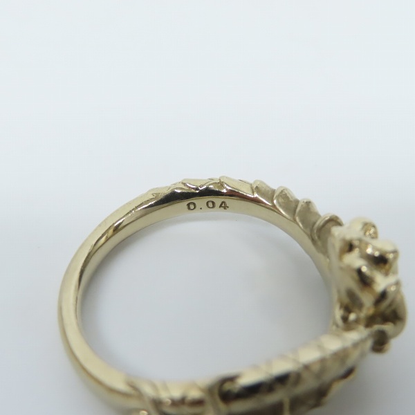 実際に弊社で買取させて頂いたBloody Mary/ブラッディマリー NUE/鵺/ぬえ リング K18 w/ダイアモンド 16号の画像 6枚目