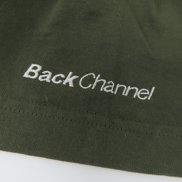 実際に弊社で買取させて頂いたBACK CHANNEL/バックチャンネル 半袖 Tシャツ Vネック/Lの画像 4枚目