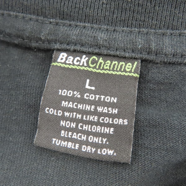 実際に弊社で買取させて頂いたBACK CHANNEL/バックチャンネル 半袖 Tシャツ クルーネック バックプリント 天秤/Lの画像 2枚目