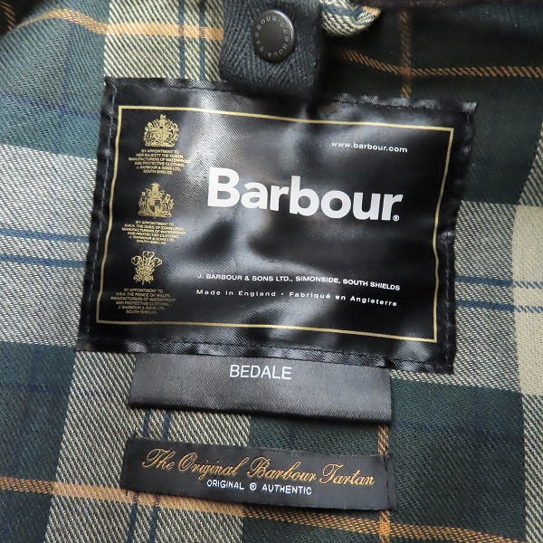 実際に弊社で買取させて頂いたBARBOUR/バブアー BEDALE JACKET ビデイル ジャケット MWX0018SG9136/36の画像 2枚目