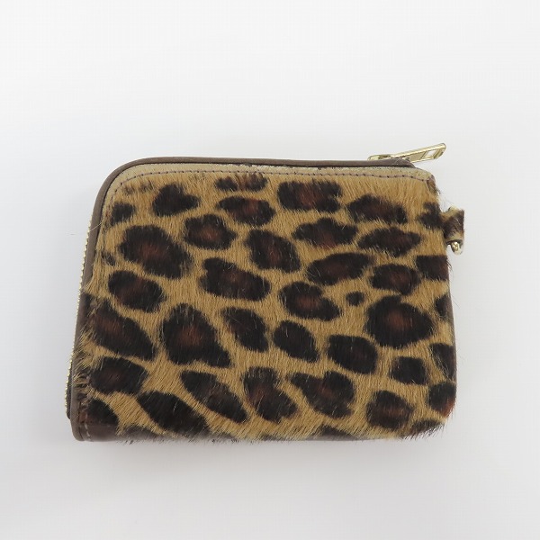 実際に弊社で買取させて頂いたdrestrip/ドレストリップ  L字型ファスナーウォレット/ハラコレザー レオパード柄の画像 2枚目