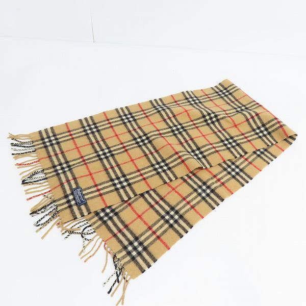 実際に弊社で買取させて頂いたBurberrys/バーバリーズ ENGLAND/英国製 ウール100％ ノバチェック マフラーの画像 1枚目