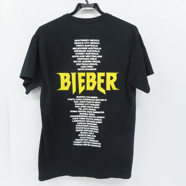 実際に弊社で買取させて頂いたTEAM BIEBER JUSTIN BIEBER/ジャスティンビーバー 半袖 バンドTシャツ Mの画像 1枚目