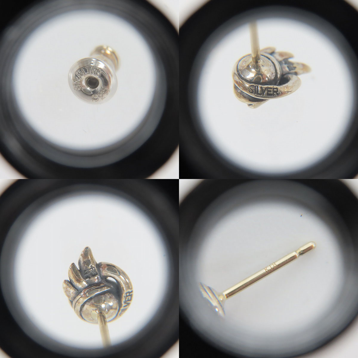 実際に弊社で買取させて頂いた【ギャラ付】Bloody Mary/ブラッディーマリー  Fire eye/火の目 ピアス BME1328-Gの画像 5枚目