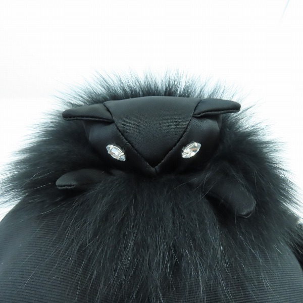 実際に弊社で買取させて頂いたCA4LA/カシラ フォックスファー ファンシーキャップ  ブラックの画像 7枚目
