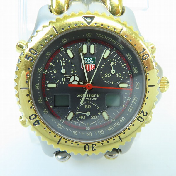 実際に弊社で買取させて頂いたTAG Heuer/タグホイヤー セルシリーズ デジアナ/クロノグラフ プロフェッショナル クォーツ S25.206【動作未確認】