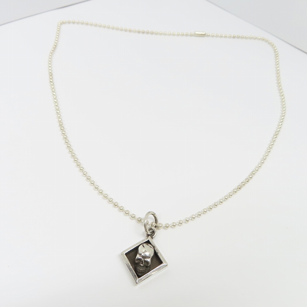 実際に弊社で買取させて頂いたSTANLEY GUESS/スタンリーゲス スクエアフレーム スカル ペンダント ネックレスの画像 3枚目