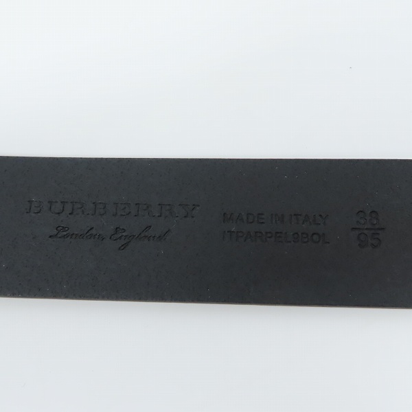 実際に弊社で買取させて頂いたBURBERRY/バーバリー レザー ベルト ブラックの画像 4枚目