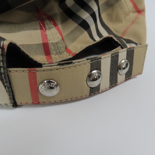 実際に弊社で買取させて頂いたBURBERRY/バーバリー TB立体刺繍 チェック柄ベースボールキャップ/帽子 ARCHIVE-BEIGE 8027502/Mの画像 9枚目