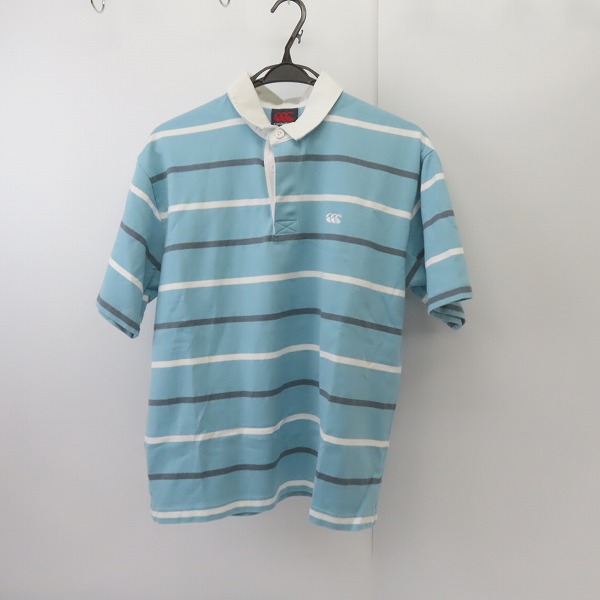 実際に弊社で買取させて頂いたCANTERBURY/カンタベリー ボーダー ワンポイント刺繍 ポロシャツ/半袖 M