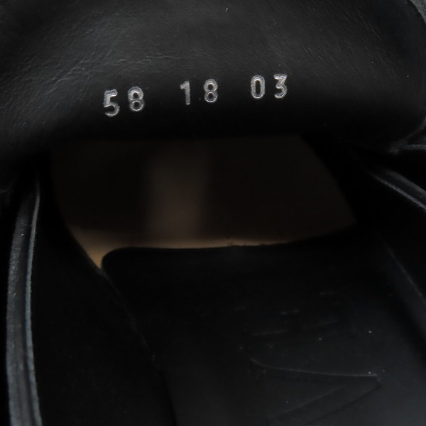 実際に弊社で買取させて頂いたLOEWE/ロエベ クロコ型押レザー×シボ革 スリッポンローファーシューズ 40の画像 5枚目