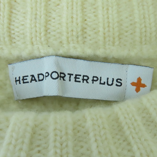 実際に弊社で買取させて頂いたHEAD PORTER PLUS/ヘッドポータープラス ケーブルニット セーター/Lの画像 2枚目