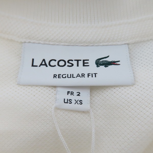実際に弊社で買取させて頂いた【未使用】LACOSTE/ラコステ ポロシャツ メンズ 半袖  鹿の子 PH9739 サイズ 2の画像 2枚目