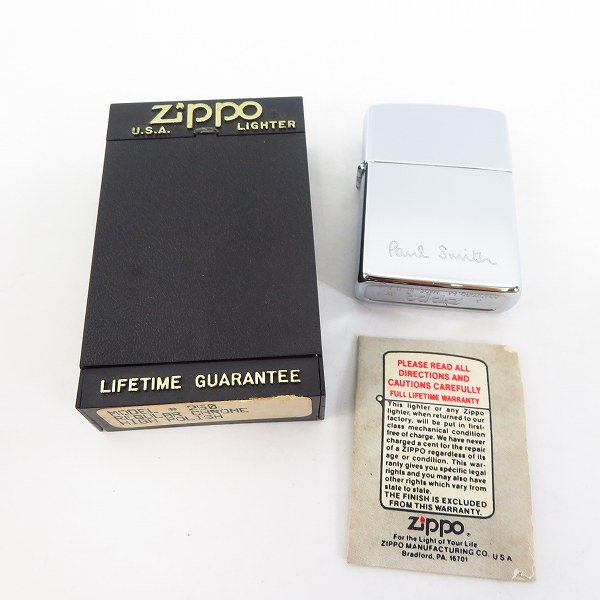 実際に弊社で買取させて頂いたZIPPO/ジッポー Paul smith/ポールスミス 鏡面仕上げ 93年製の画像 6枚目