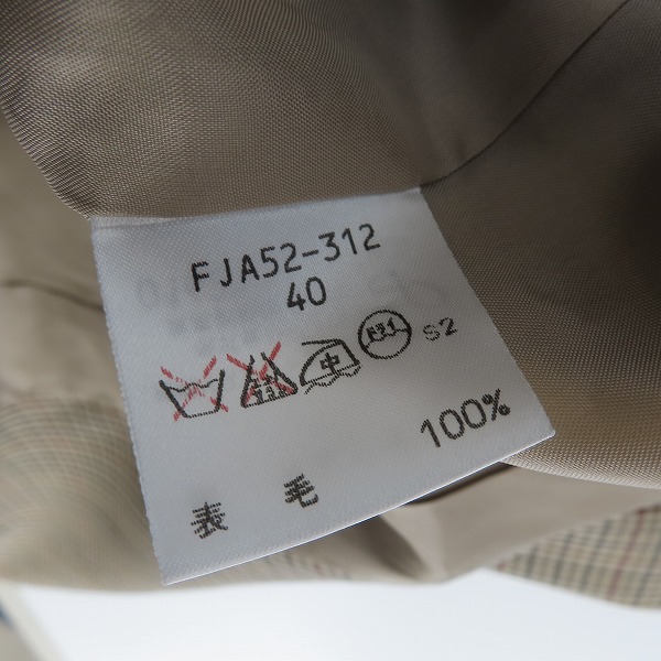 実際に弊社で買取させて頂いたBurberrys/バーバリーズ REGD ジャケット/スラックスパンツ セットアップ Size：40の画像 3枚目
