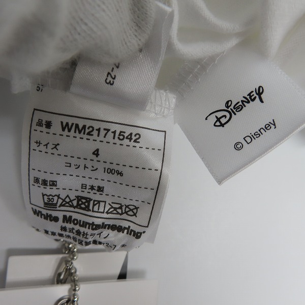 実際に弊社で買取させて頂いた【未使用】White Mountaineering/ホワイトマウンテニアリング Disney/ディズニー ミッキー 長袖 カットソー WM2171542/4の画像 3枚目