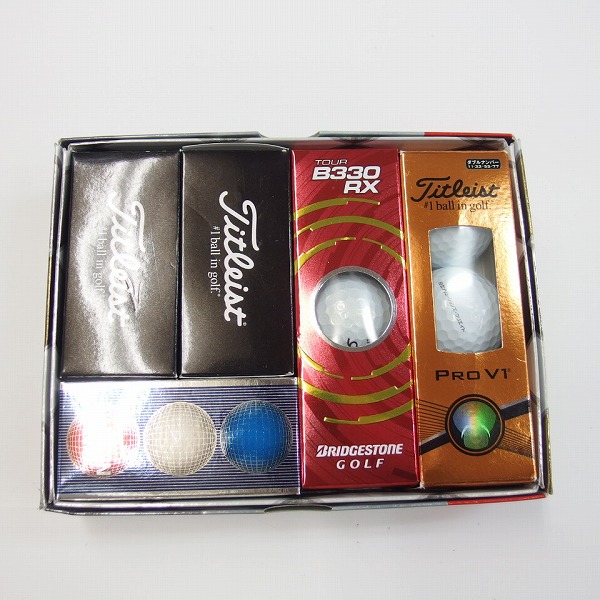 実際に弊社で買取させて頂いた【未使用/オウンネーム含】Titleist PRO V1/ブリヂストン TOUR B330RX等 ゴルフボール 1ダース
