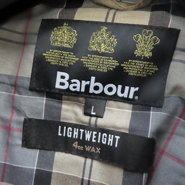 実際に弊社で買取させて頂いたBarbour/バブアー Lightweight Ashby Jacket ライトウェイトアシュビーワックスジャケット MWX1351NY51/Lの画像 2枚目