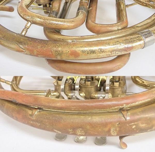 実際に弊社で買取させて頂いた★【ジャンク】メーカー不明 フレンチホルン 型番不明 ハードケース付の画像 6枚目