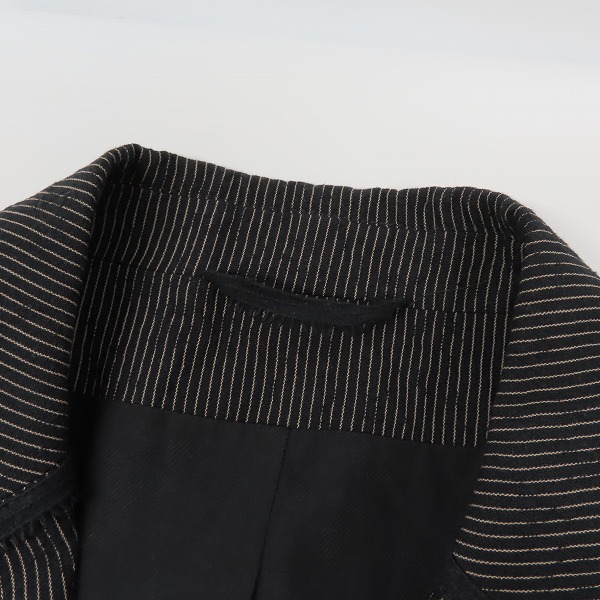 実際に弊社で買取させて頂いたANN DEMEULEMEESTER/アン ドゥムルメステール ストライプ柄テーラードジャケット Sの画像 4枚目
