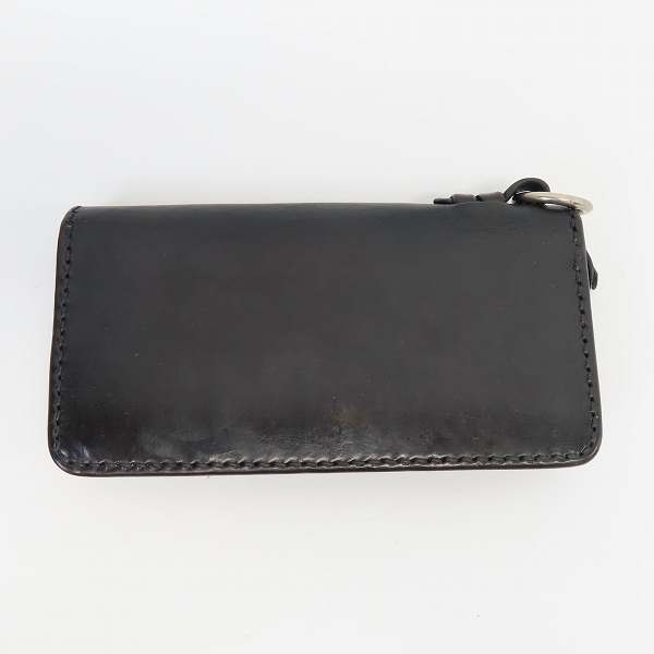 実際に弊社で買取させて頂いたFLAT HEAD/フラットヘッド スタッズ ワックスバットレザー ミディアムウォレット/財布 の画像 1枚目