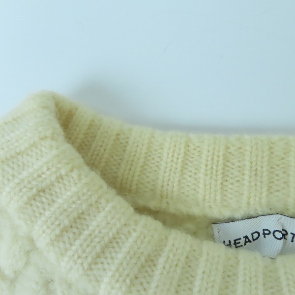 実際に弊社で買取させて頂いたHEAD PORTER PLUS/ヘッドポータープラス ケーブルニット セーター/Lの画像 5枚目