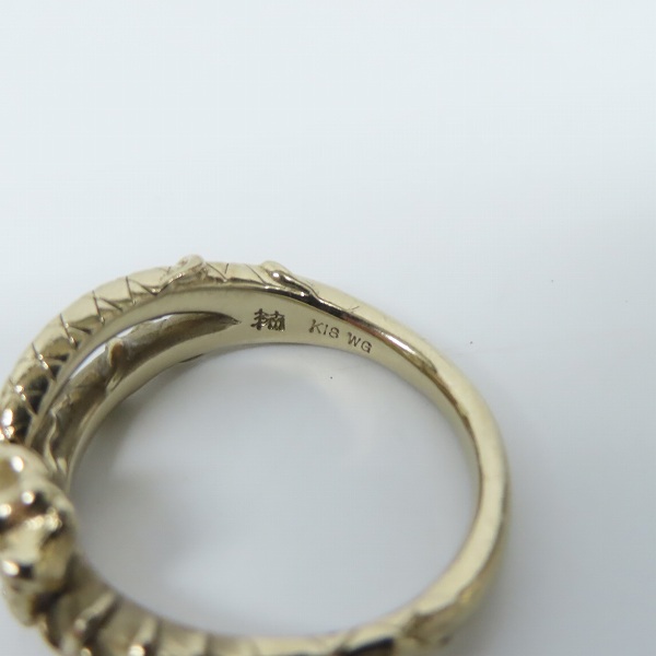 実際に弊社で買取させて頂いたBloody Mary/ブラッディマリー NUE/鵺/ぬえ リング K18 w/ダイアモンド 16号の画像 5枚目